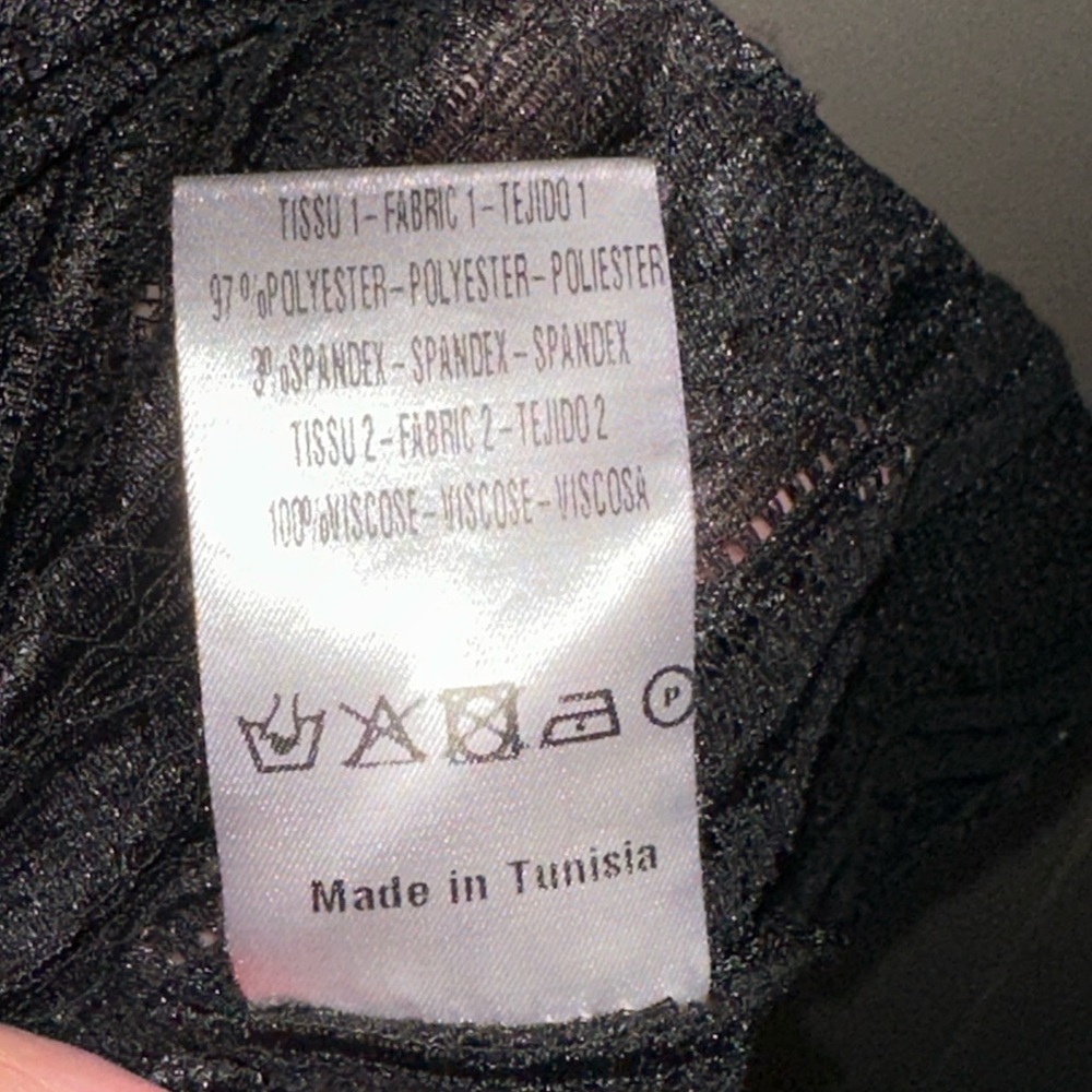 SANDRO Lace Black Sheer Sleeveless Top Size 2 - Picture 7 of 7